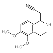 2-(5,6-dimethoxy-1,2,3,4-tetrahydroisoquinolin-1-yl)acetonitrile结构式