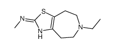 4H-Thiazolo[4,5-d]azepin-2-amine,6-ethyl-5,6,7,8-tetrahydro-N-methyl-(9CI) structure