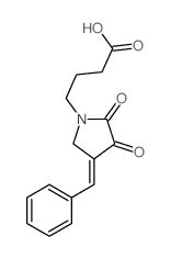 4-(4-benzylidene-2,3-dioxo-pyrrolidin-1-yl)butanoic acid结构式