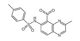 4-methyl-N-(3-methyl-5-nitroquinoxalin-6-yl)benzenesulfonamide结构式