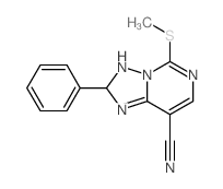 [1,2,4]Triazolo[1,5-c]pyrimidine-8-carbonitrile,2,3-dihydro-5-(methylthio)-2-phenyl-结构式