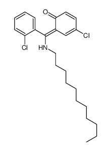 (6E)-4-chloro-6-[(2-chlorophenyl)-(undecylamino)methylidene]cyclohexa-2,4-dien-1-one结构式