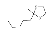 2-methyl-2-pentyl-1,3-dithiolane Structure