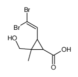 3-(2,2-dibromoethenyl)-2-(hydroxymethyl)-2-methylcyclopropane-1-carboxylic acid结构式