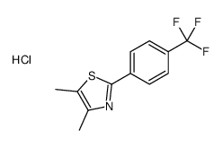 4,5-dimethyl-2-[4-(trifluoromethyl)phenyl]-1,3-thiazole,hydrochloride Structure