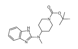 4-[N-(1H-benzimidazole-2-yl)-N-methylamino]piperidine-1-carboxylic acid tert-butyl ester结构式