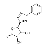 4-(5-deoxy-α-L-arabinofuranosyl)-2-phenyl-2H-1,2,3-triazole结构式