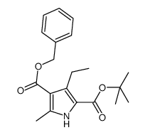 4-benzyl 2-tert-butyl 3-ethyl-5-methyl-1H-pyrrole-2,4-dicarboxylate Structure