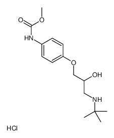 methyl N-[4-[3-(tert-butylamino)-2-hydroxypropoxy]phenyl]carbamate,hydrochloride结构式