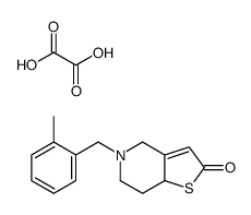 5-[(2-methylphenyl)methyl]-4,6,7,7a-tetrahydrothieno[3,2-c]pyridin-2-one,oxalic acid结构式