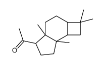 1-(decahydro-2,2,4a,7a-tetramethyl-1H-cyclobut[e]inden-5-yl)ethan-1-one structure