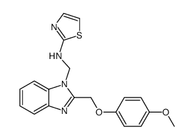 N-[[2-[(4-methoxyphenoxy)methyl]benzimidazol-1-yl]methyl]-1,3-thiazol-2-amine Structure