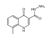 8-methyl-4-oxo-1,4-dihydroquinoline-3-carbohydrazide结构式