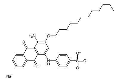 sodium p-[[4-amino-3-(dodecyloxy)-9,10-dihydro-9,10-dioxo-1-anthryl]amino]benzenesulphonate结构式