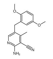 2-amino-3-cyano-4-methyl-5-(2,5-dimethoxybenzyl)pyridine Structure