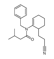 N-benzyl-N-[6-(2-cyanoethyl)cyclohexen-1-yl]-3-methylbutanamide Structure