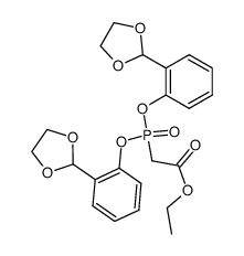 ethyl 2-(bis(2-(1,3-dioxolan-2-yl)phenoxy)phosphoryl)acetate结构式