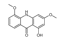 1-hydroxy-3,5-dimethoxy-9(10H)-acridinone结构式