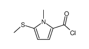 1H-Pyrrole-2-carbonylchloride,1-methyl-5-(methylthio)-(9CI) Structure