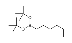 hexyl-bis[(2-methylpropan-2-yl)oxy]borane结构式