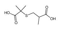 2,2,5-trimethyl-3-thia-adipic acid Structure