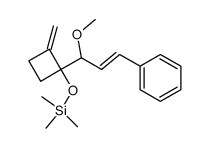 1-(1-methoxy-3-phenyl-(E)-2-propenyl)-2-methylene-1-(trimethylsiloxy)cyclobutane结构式