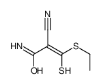 2-cyano-3-ethylsulfanyl-3-sulfanylprop-2-enamide Structure