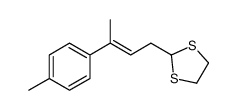 2-[3-(4-methylphenyl)but-2-enyl]-1,3-dithiolane结构式