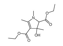 3,5-bis(ethoxycarbonyl)-4-hydroxy-1,2,4-trimethyl-2-pyrroline结构式