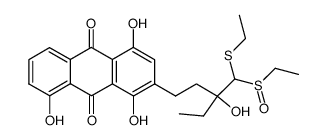 (RS)-2-<3-<(Ethylsulfinyl)(ethylthio)methyl>-3-hydroxypentyl>-1,4,8-trihydroxy-9,10-anthrachinon结构式