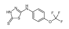 1,3,4-Thiadiazole-2(3H)-thione, 5-[[4-(trifluoromethoxy)phenyl]amino]结构式