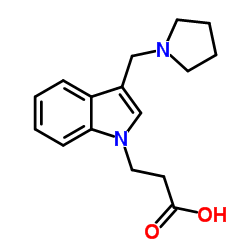 3-[3-(1-Pyrrolidinylmethyl)-1H-indol-1-yl]propanoic acid Structure