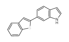6-(苯并噻吩-2-基)-1H-吲哚结构式