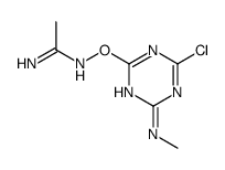 N'-[[4-chloro-6-(methylamino)-1,3,5-triazin-2-yl]oxy]ethanimidamide结构式