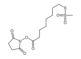 N-SUCCINIMIDYLOXYCARBONYLHEPTYL METHANETHIOSULFONATE Structure