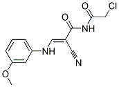 N-(CHLOROACETYL)-2-CYANO-3-(3-METHOXYANILINO)ACRYLAMIDE Structure