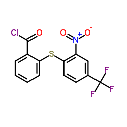 2-{[2-Nitro-4-(trifluoromethyl)phenyl]sulfanyl}benzoyl chloride Structure