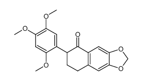 6,7-methylenedioxy-2-(2,4,5-trimethoxyphenyl)-3,4-dihydronaphthalen-1(2H)-one结构式