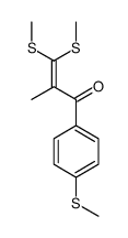 2-methyl-3,3-bis(methylsulfanyl)-1-(4-methylsulfanylphenyl)prop-2-en-1-one结构式