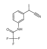 2-[(3-trifluoroacetylamino)phenyl]propanenitrile Structure