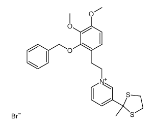 1-(2-benzyloxy-3,4-dimethoxyphenethyl)-3-(1,1-ethylenedithioethyl)pyridinium bromide Structure