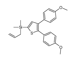 [4,5-bis(4-methoxyphenyl)thiophen-2-yl]-dimethyl-prop-2-enylsilane Structure
