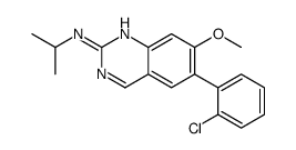 6-(2-chlorophenyl)-7-methoxy-N-propan-2-ylquinazolin-2-amine结构式