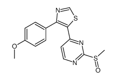 4-(4-methoxyphenyl)-5-(2-methylsulfinylpyrimidin-4-yl)-1,3-thiazole结构式