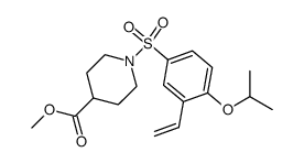 1-(4-Isopropoxy-3-vinyl-benzenesulfonyl)-piperidine-4-carboxylic acid methyl ester结构式