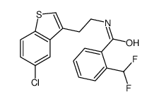 N-[2-(5-chloro-1-benzothiophen-3-yl)ethyl]-2-(difluoromethyl)benzamide结构式