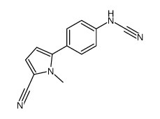 [4-(5-cyano-1-methylpyrrol-2-yl)phenyl]cyanamide结构式