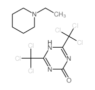 4,6-bis(trichloromethyl)-5H-1,3,5-triazin-2-one; 1-ethylpiperidine picture