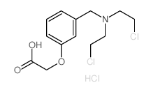 Acetic acid, [3-[[bis(2-chloroethyl)amino]methyl]phenoxy]-, hydrochloride结构式