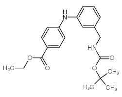 ethyl 4-[3-[[(2-methylpropan-2-yl)oxycarbonylamino]methyl]anilino]benzoate Structure